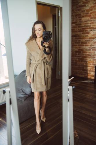 Теплое шерстяное пальто Zara