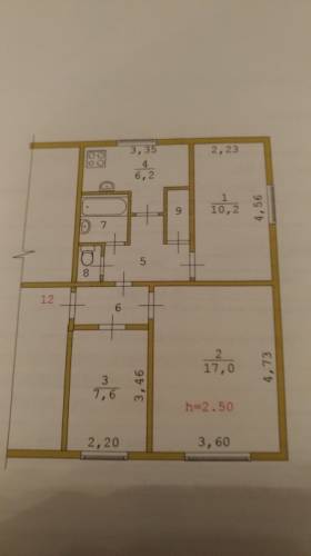 Продам недорого 3-х комнатную квартиру