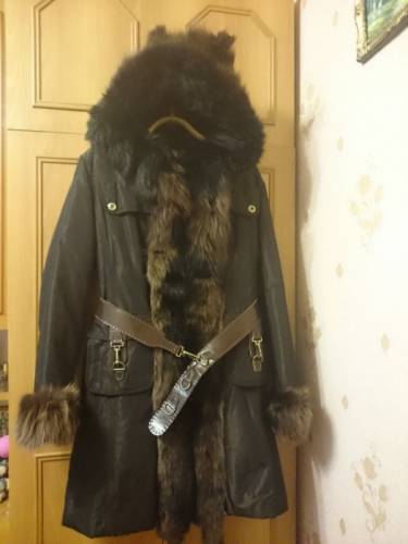 Полупальто зимнее на меху кролика
